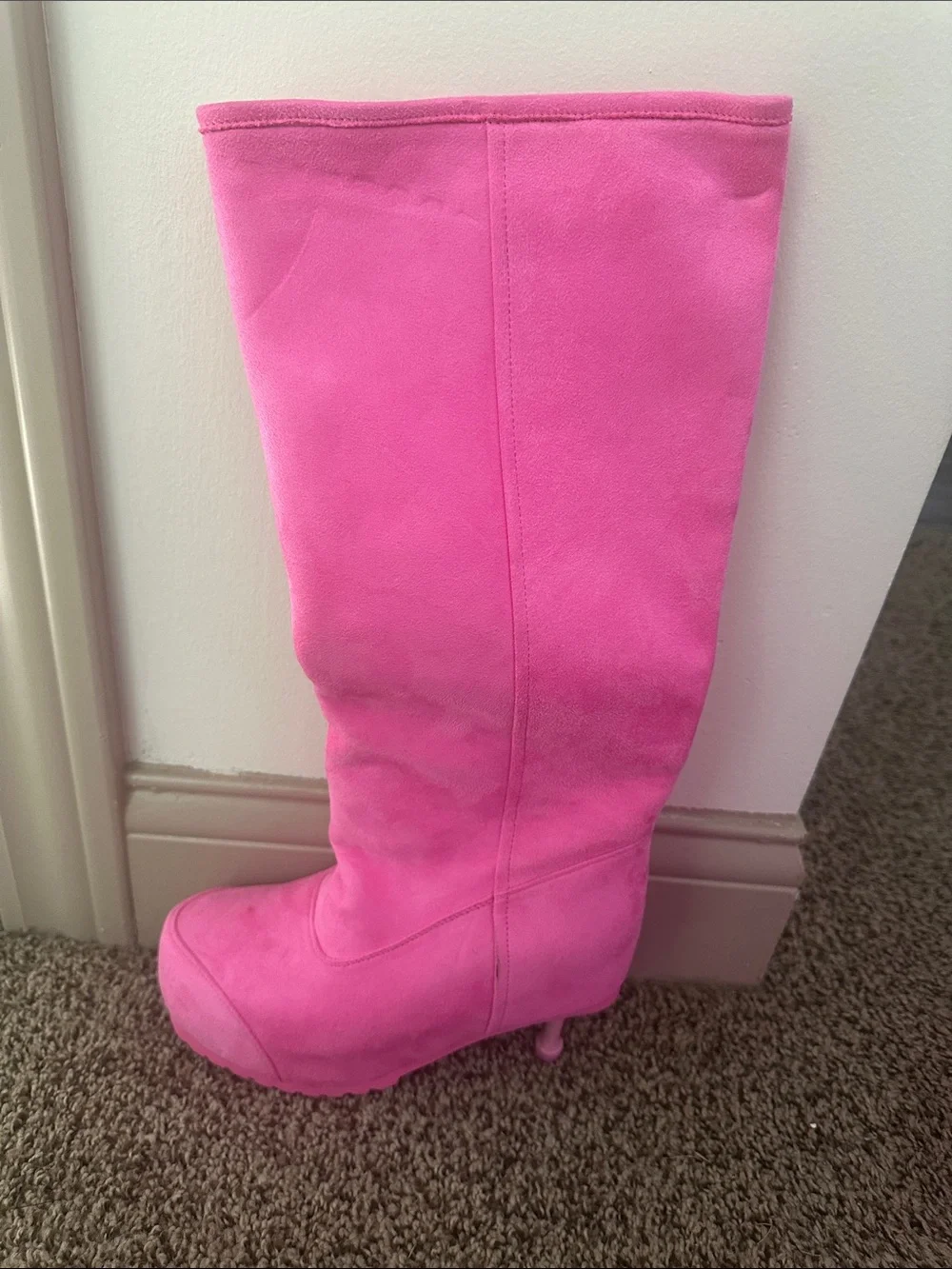 Bold Fuchsia Platform Over-the-Knee Boots